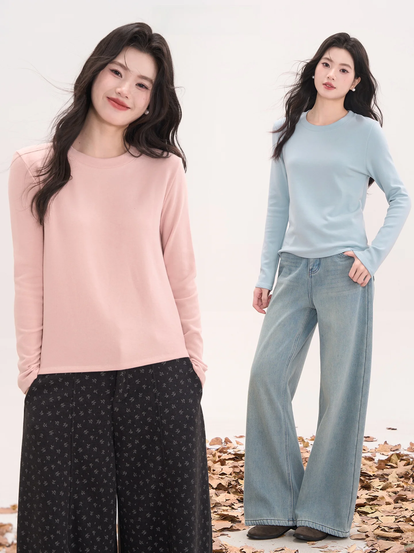 

Heme Pure Color Fce Long Sve round Ne футболка женская Base irt осень-зима повседневный вязаный топ со стойкой