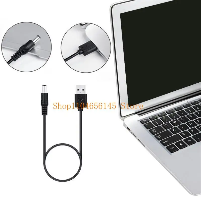 5asd USB-zu-DC5521-Stromkabel, 5 V 5,5 x 2,1 mm, Ladekabel, inklusive 13 Spitzen – Detail 4