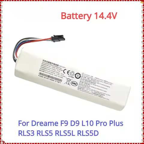 Robotic Vacuum Cleaner Replacement Battery 14.4V for Dreame F9 D9 L10 Pro Plus RLS3 RLS5 RLS5L RLS5D Accessories Parts