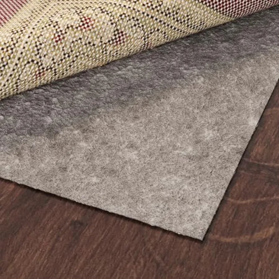 

5' x 8' Non-Slip Rug Pad Gripper 1/4 Inch Thick Dual Surface Felt + Rubber Gripper - Safe for All Floors Brown