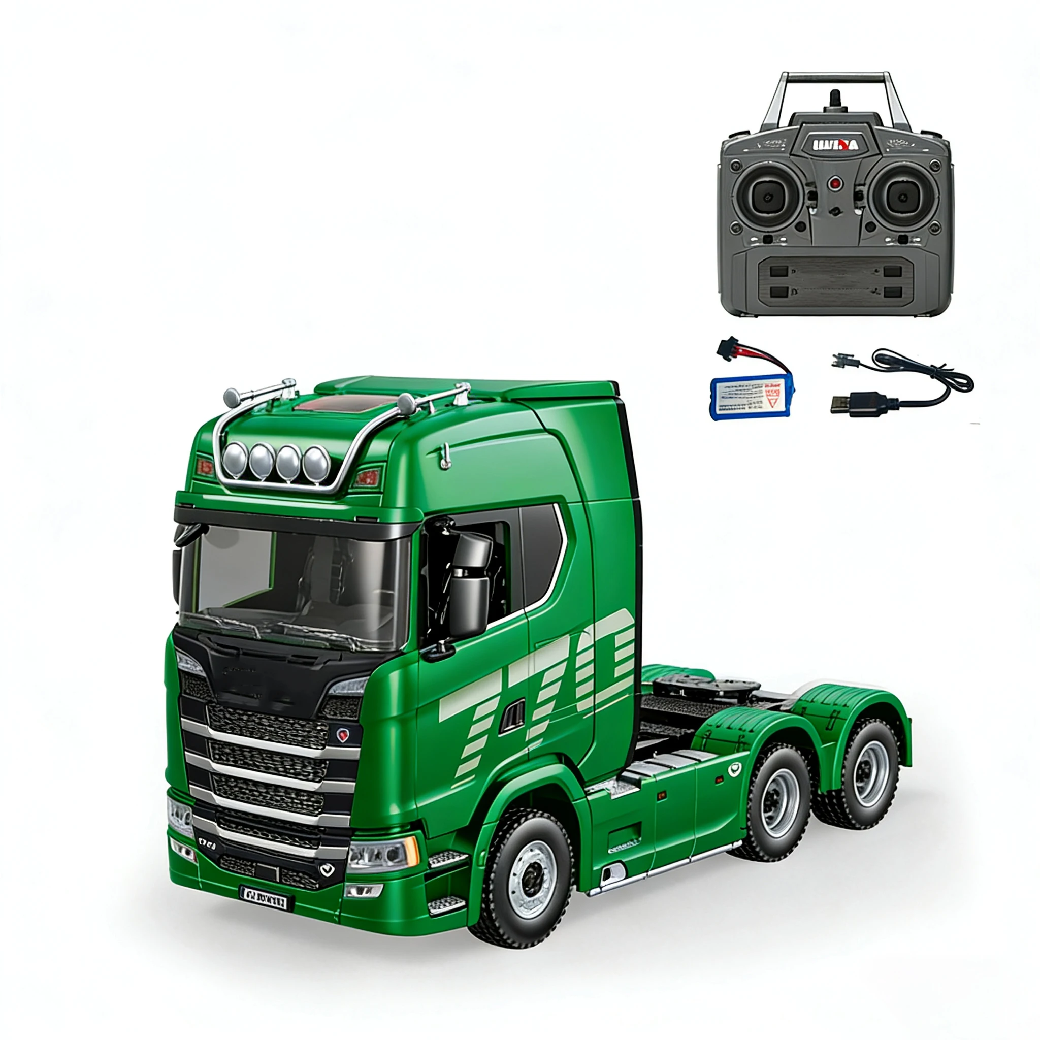 Huina 1501 RC Auto 770S RC Legering Tractor Truck 1/18 19CH 2.4G Techniek Trailer Truck met Licht en Geluid Speelgoed voor Jongens Geschenken