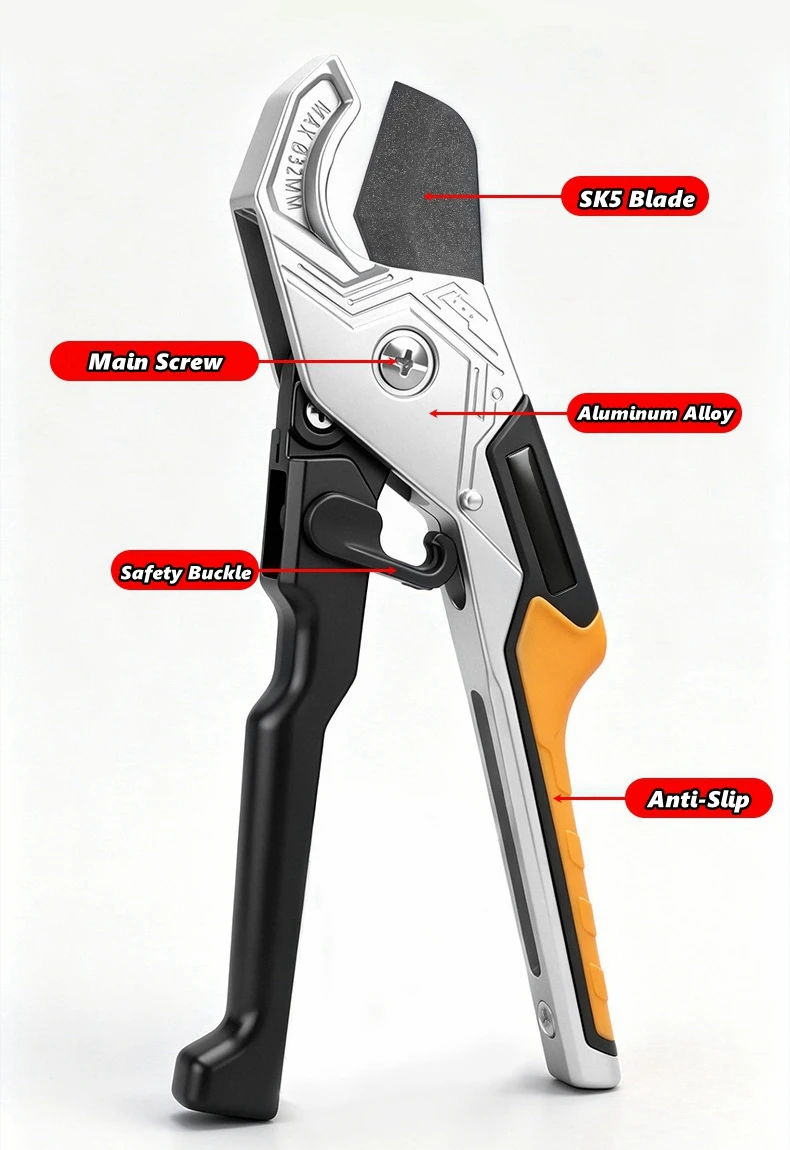 0-32mm Pipe Cutter PVC PPR PU PE Pipe Scissors Cutters with Sharp SK5 Steel Blade Tube Hose Manual Cutting Tool Plumbing Tools view 2