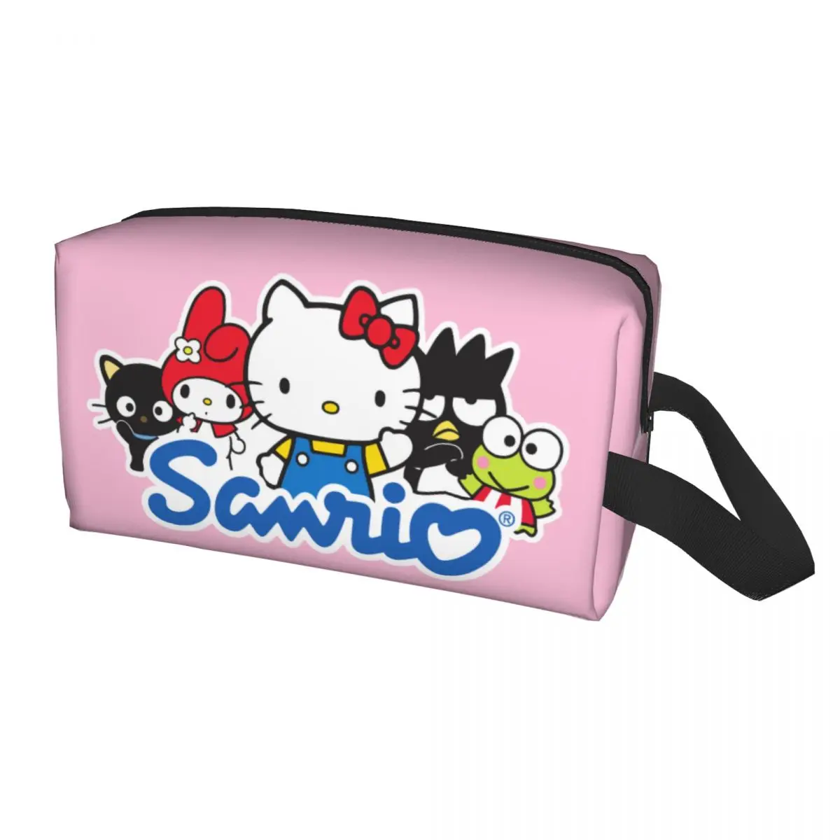 Custom Kitty White Hello Kitty Makeup Bag Women Travel Cosmetic Organizer Kawaii Sanrio Storage Toiletry Bags