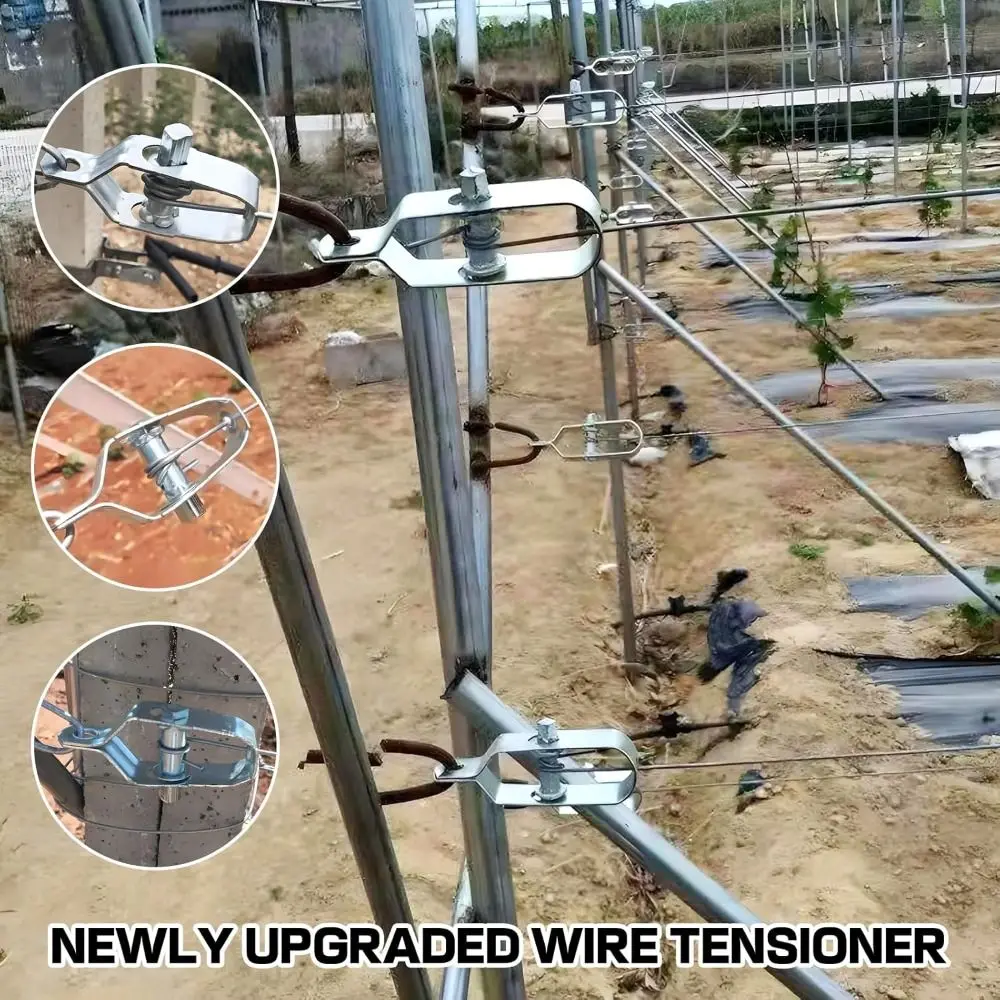 Cable Fastening All-Steel Wire Tightener 80mm Heavy Duty Cable Tensioner Wire Ratchet Tensioner Orchard
