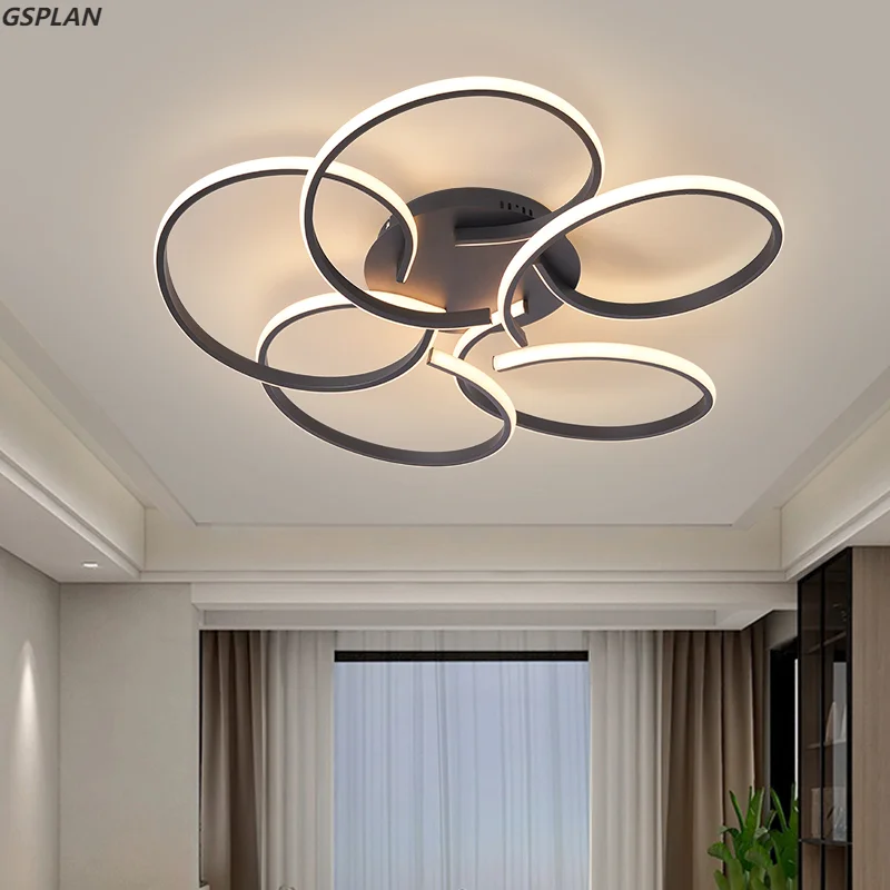 

LED Ceiling Lights Lighting Gold/Chrome Plated Modern Ceiling Lamp For Living Dining Room Bedroom Study Ceiling Fixtures 85-265V