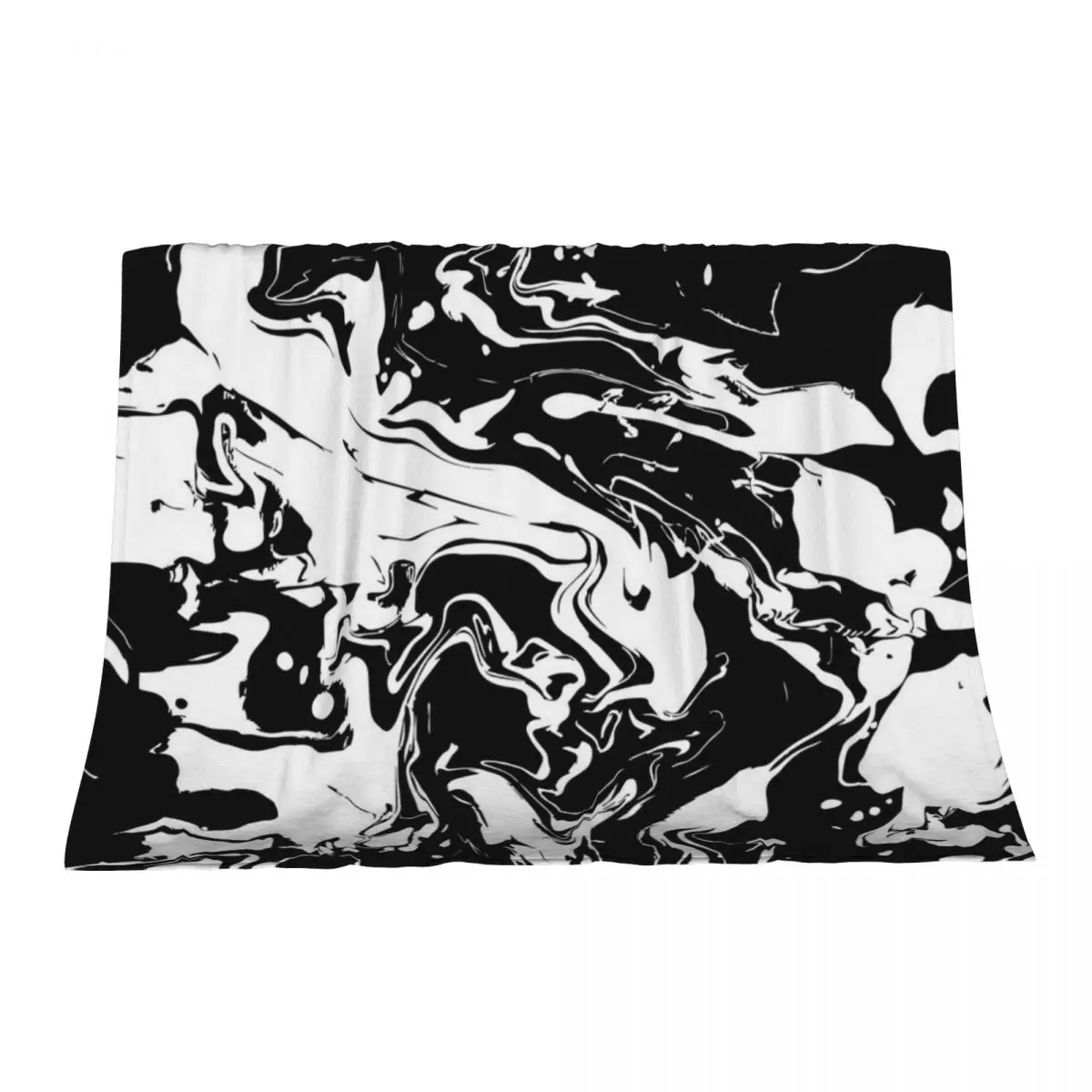 

Black and White Swirls Throw Blanket Decoratives Bed Bed covers Beach Blankets