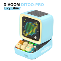 Divoom Ditoo Retro Pixel Art Game Bluetooth Speaker with 16X16 LED App Controlled Front Screen Blue Pink  Green Black  White