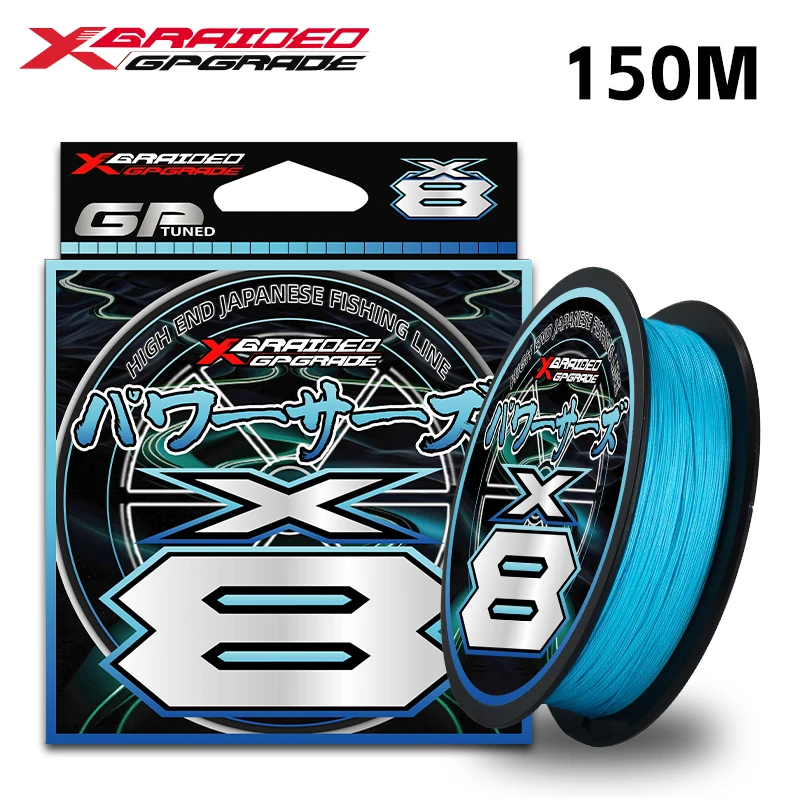 YGKX PE X8 Geflochtene Angelschnur 100/150/200/300/500M Japanische Multifilament-Angelschnüre für Flüsse, Seen und Meere