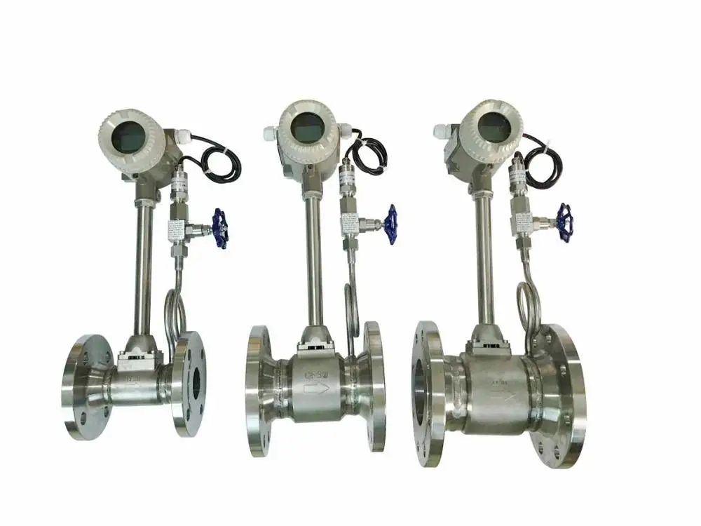 Vortex Air Flowmeter for Compressed Air With Temperature and Pressure Sensor 4-20 Ma Modbus