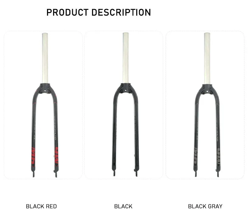HASSNS MTB-Gabel, starre Fahrradgabel, 26/27,5/29 Zoll, Aluminiumlegierung, Mountainbike-Gabel, gerades Rohr, V-Bremse, MTB-Hartgabel – Detail 16