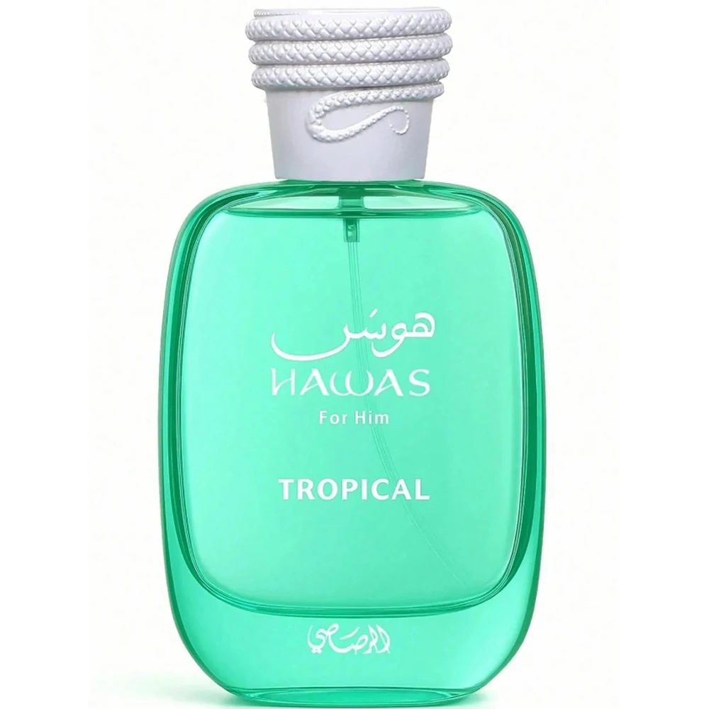 

RASASI Hawas For Him Tropical 3,4 унций EDP для мужчин, ароматный зеленый, аромат кокоса, стойкий арабский парфюм для ежедневного использования, подарок