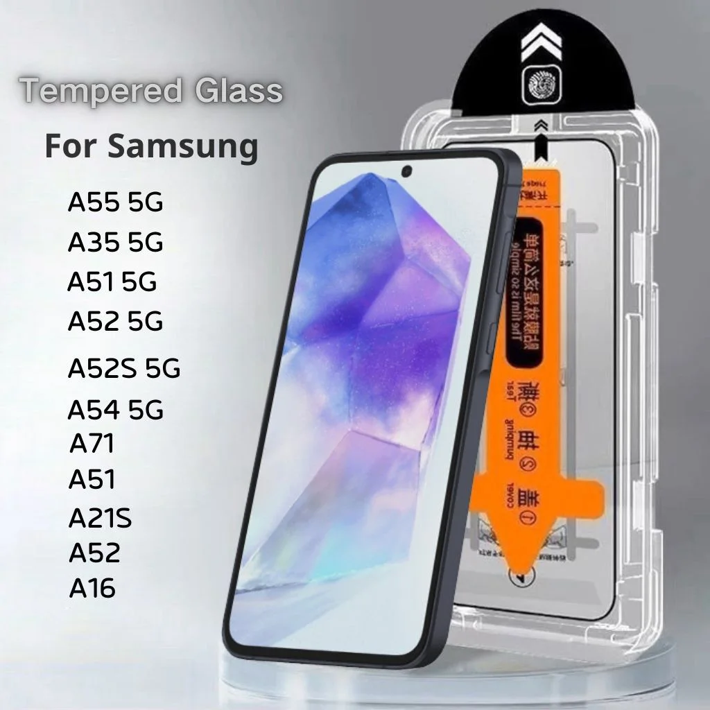 2 Stück für Samsung A55/A54/A53 gehärtetes Glas Galaxy A52/A35/A51/A52S/A71/A21S/A73 Displayschutzfolie HD Clear Film Schutzhülle