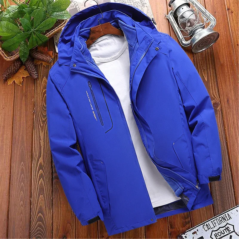 Autumn Hoodie Jackets Men's Windproof Waterproof Warmth Fashion Trends Male Coat Versatile Outdoor Mountaineering Clothing New