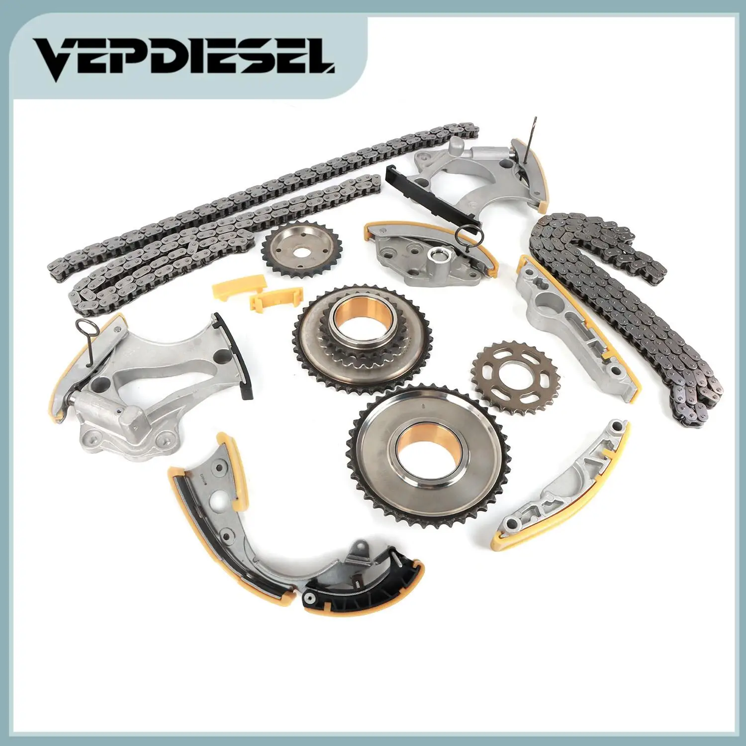 Timing Chain Kit with Gears for AUDI A6 C7 A7 A8 Q5 Q7 S5 2012-2016 VW TOUAREG Hybrid 2011-2015 3.0T V6 With 12 Months Warranty