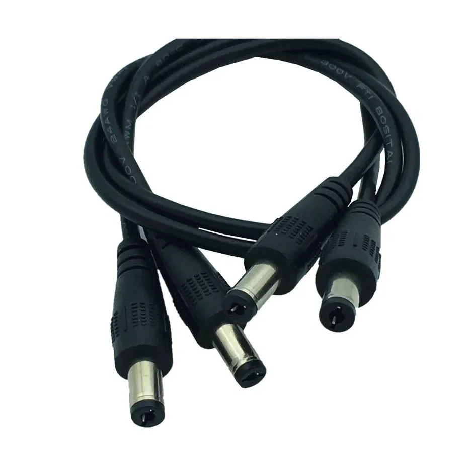 DC 5.5x2.1 Extension Power Cable Wire 0.35M Male To Male Connector 5.5*2.1 Cable 5.5*2.1 M/M Cord Black 35cm