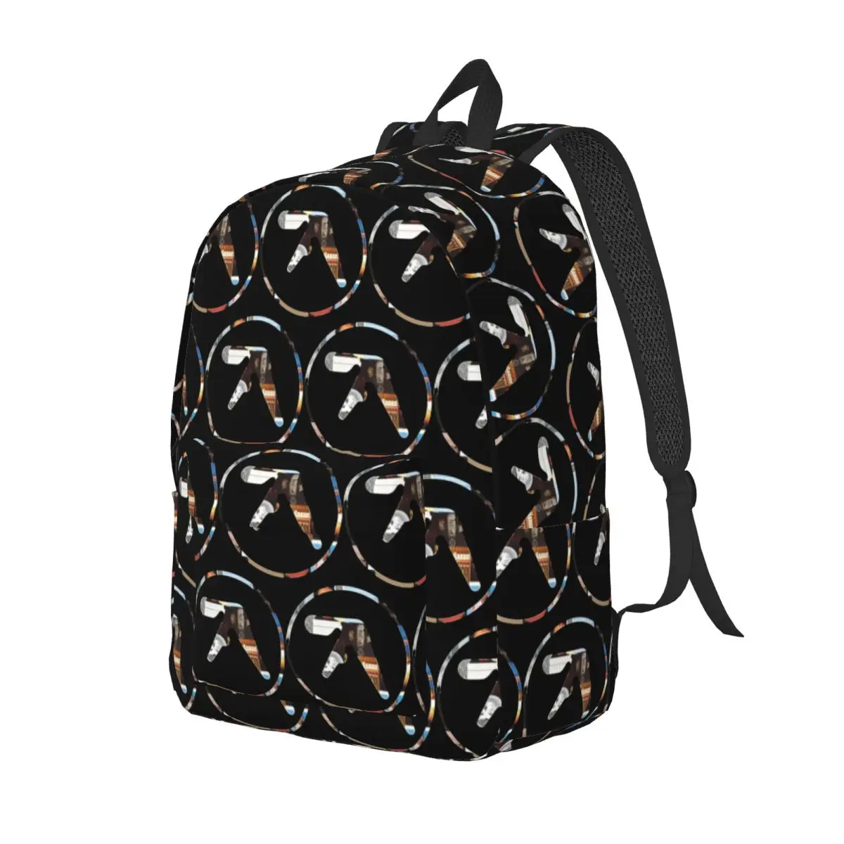 Aphex Twin Student Backpack School Bag Hiking Travel Daypack for Men Women Bookbag Shoulder Bags
