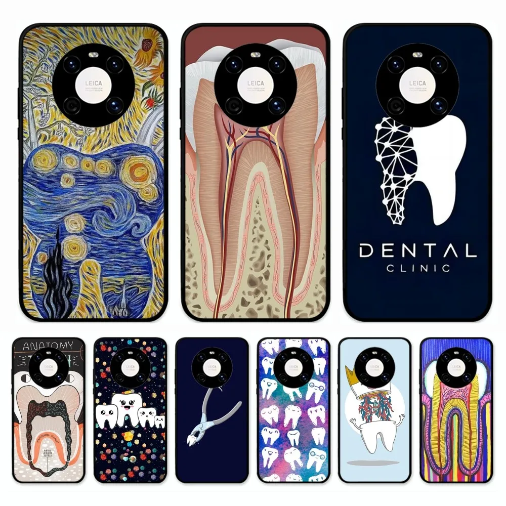 Dentist Tooth Pattern Phone Case For Huawei Mate 10 20 30 40 50 Lite Pro Nova 3 3i 5 6 SE 7 Pro 7SE