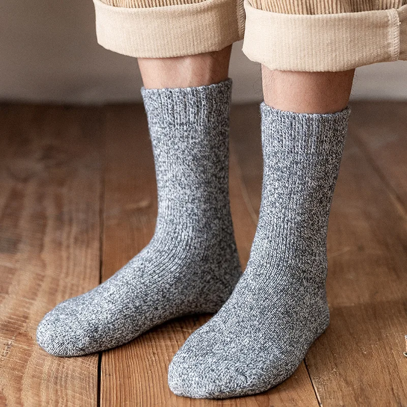 Winter Unisex Men Super Thick Warm High Quality Harajuk Retro Wool Cotton Cold Protection Women Thermosocks Socks Calcetines