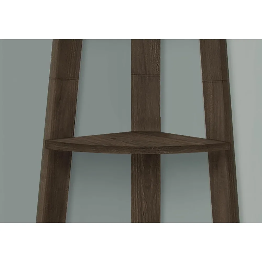 رف كتب معاصر من خشب الجوز المكون من 5 طبقات للمكتب وغرفة النوم - حل تخزين حديث