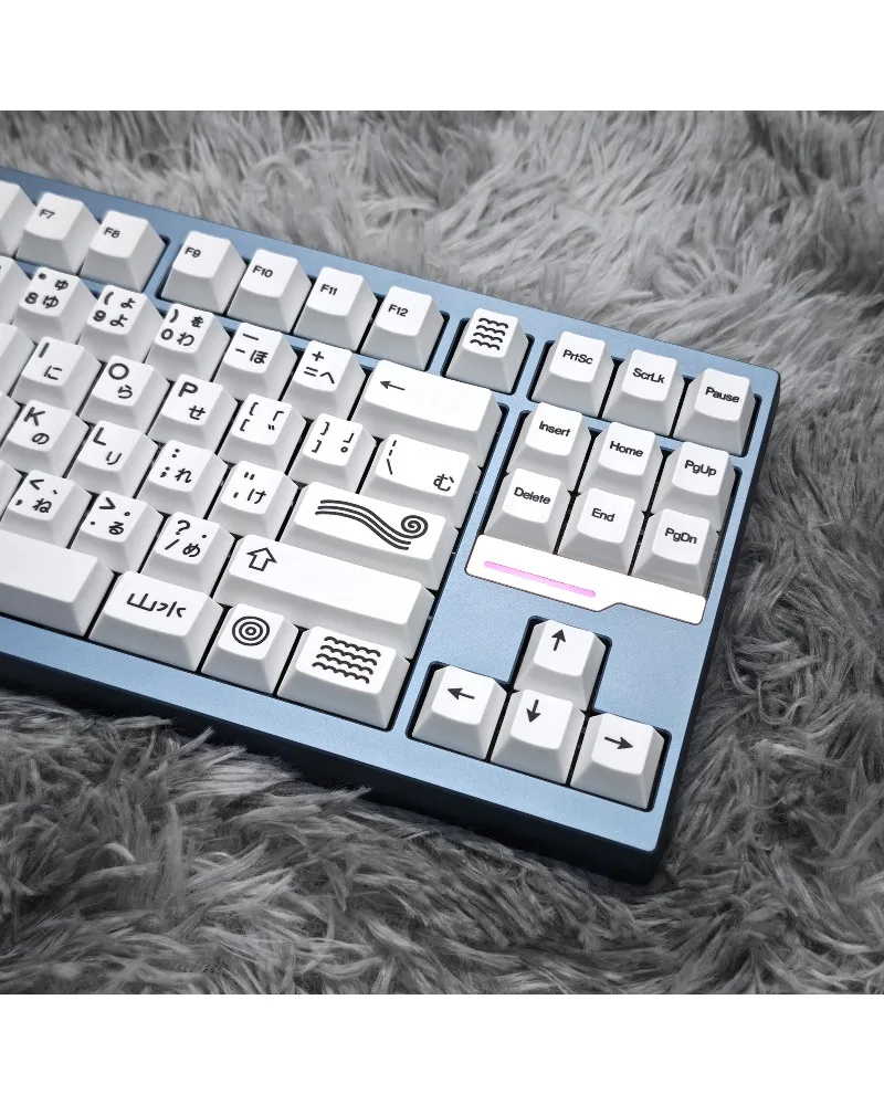Keycap white simple Japanese root 143 key full set 1.7mm hot sublimation PBT landscape