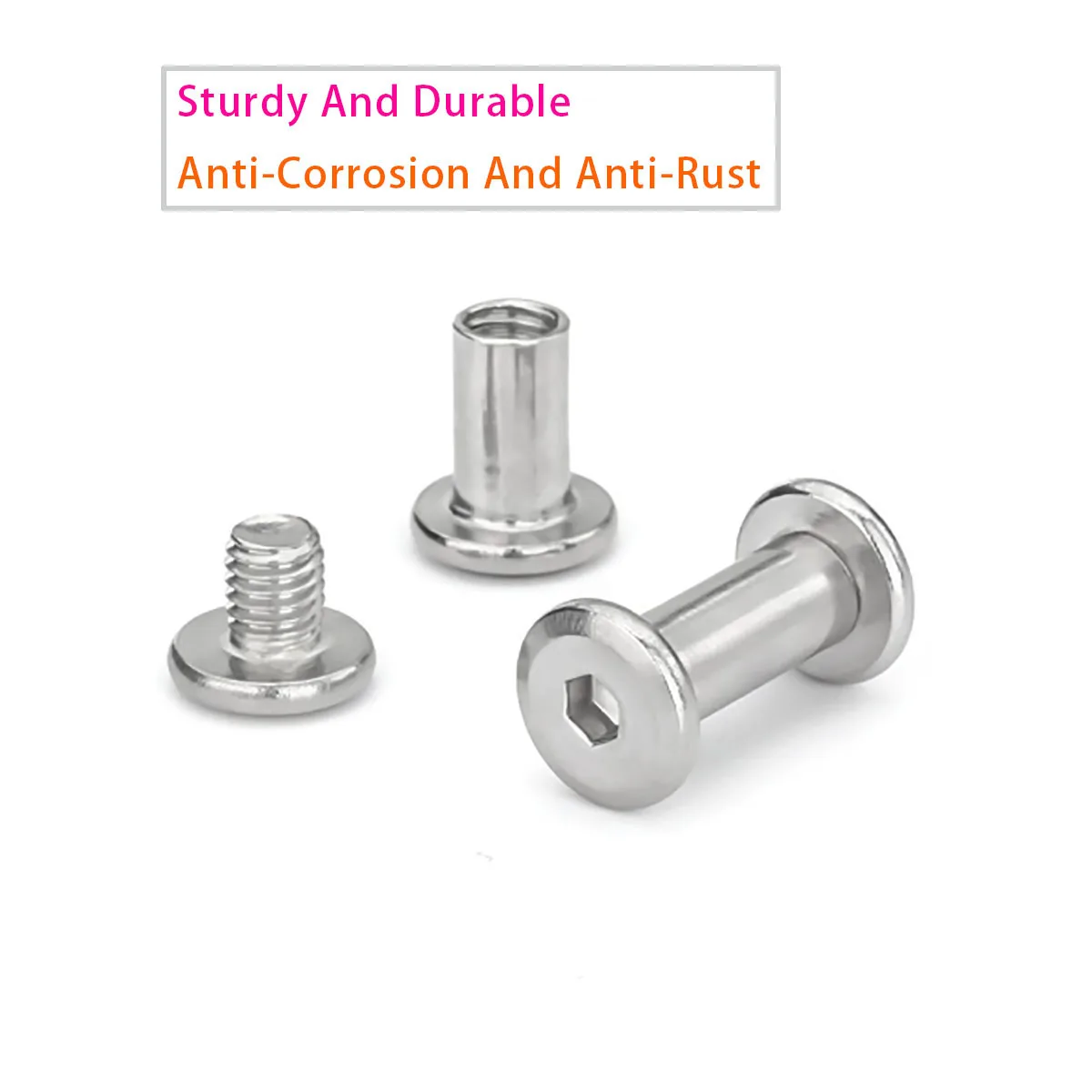 304 Stainless Steel Flat Hexagonal Socket Screw M2 M3 M4 M5 M6 M8M10 Connector Plug-in Joint Socket Cap Nut