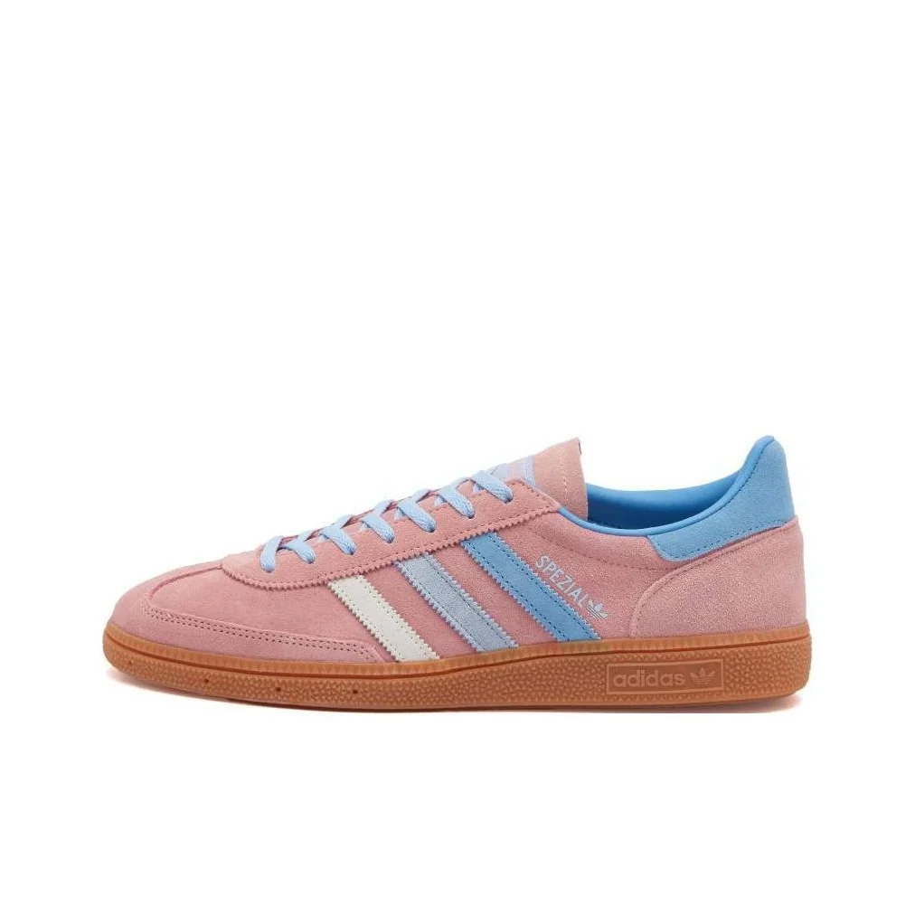 Adidas Originals HANDBALL SPEZIAL Skateboard Shoes Women's Low Top Pink/Blue IG1974