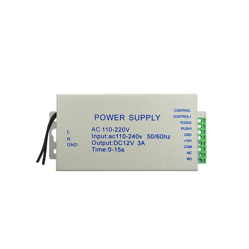Access Power Supply Wide Voltage Input 110-240V DC 12v 3A Output Support Remote Switch Suit For Access Control System