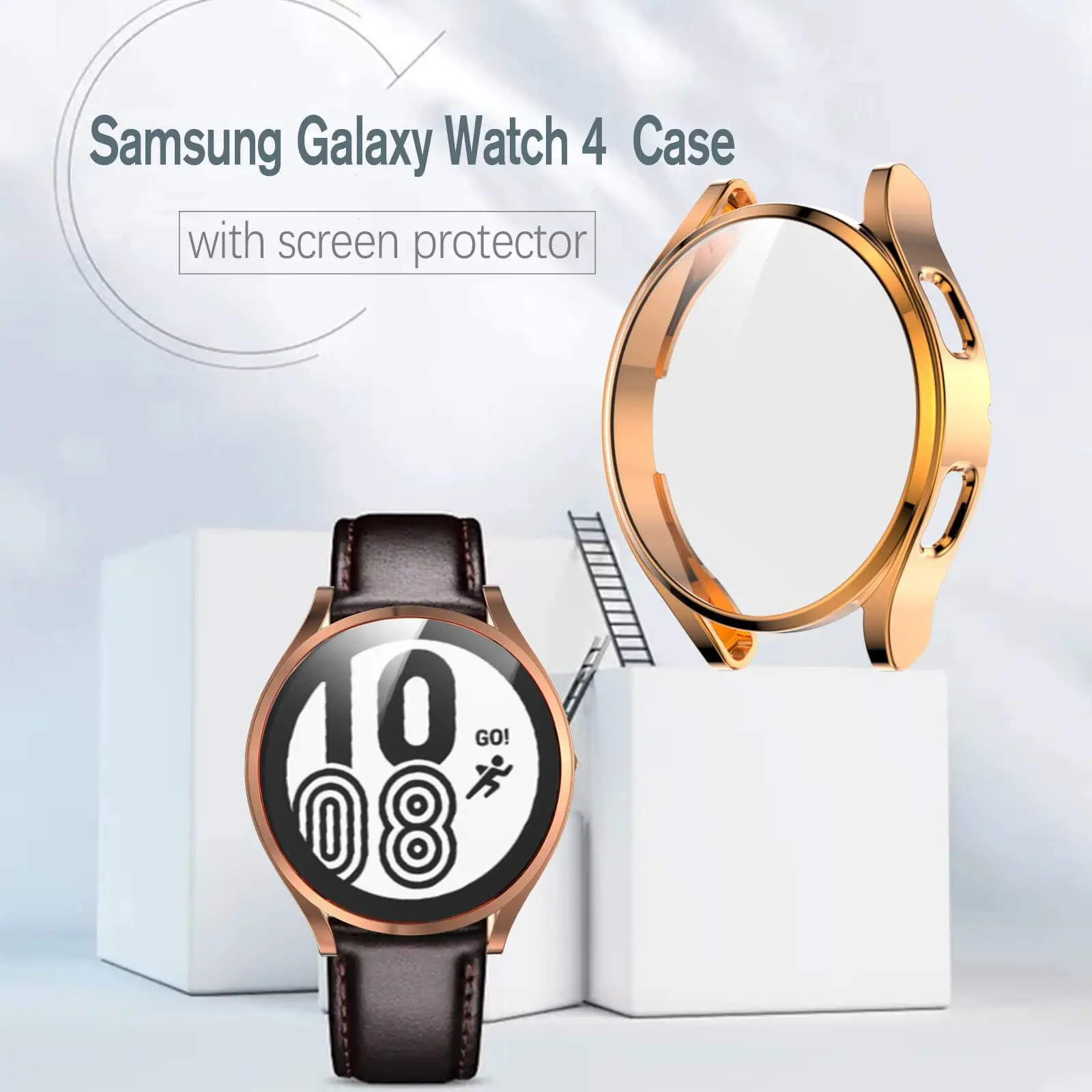 Full Cover Protective Case for Samsung Galaxy Watch 4/5 Accessories  Soft TPU Screen Protector Galaxy watch 4/5 40mm 44mm