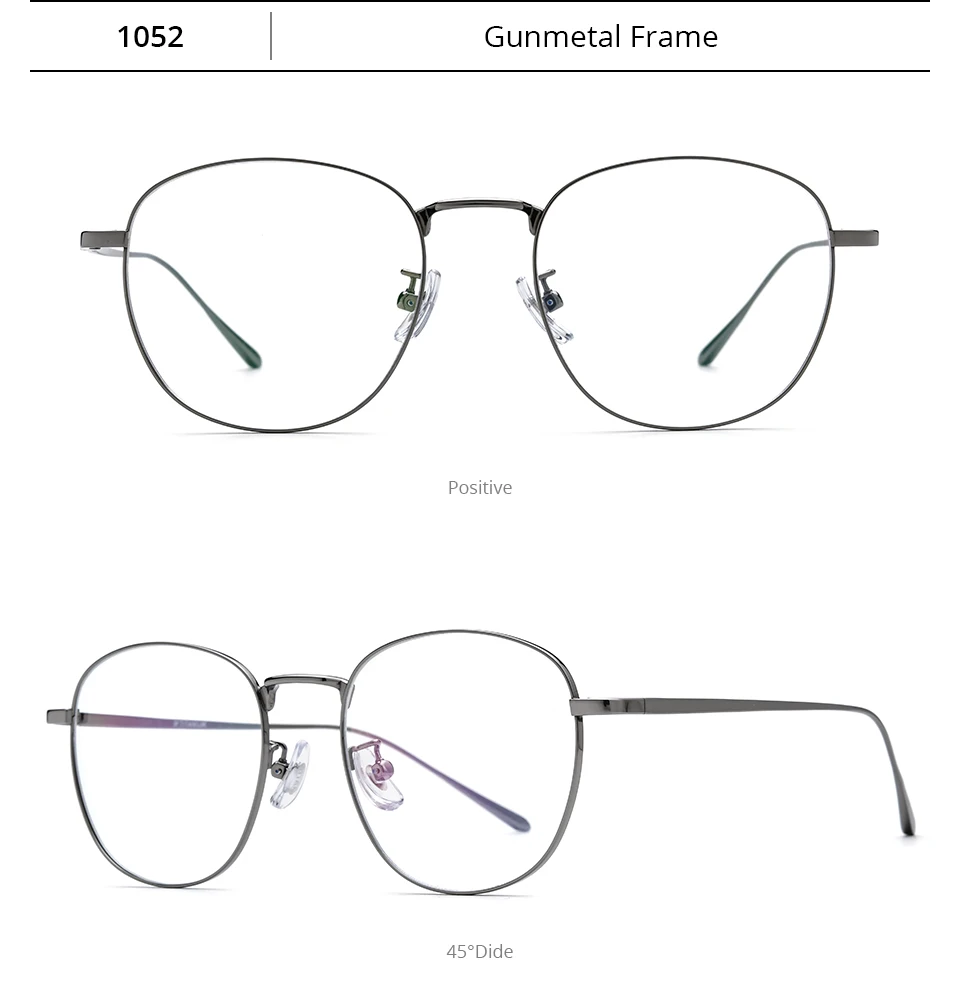 NIANZHEN Titan Legierung Brillen Rahmen Männer Runde Marke Design Gläser Frauen Ultraleicht-Gewicht Retro Brillen Brillen – Detail 4