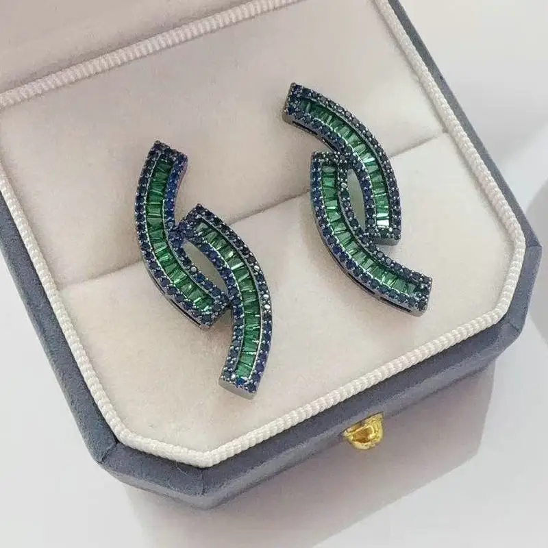 

Зеленые геометрические серьги Bilincolor Fahsion для женщин