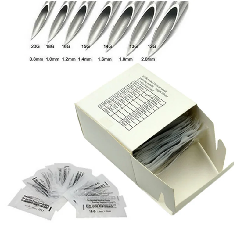 

Wholesale100PCS/box Body Piercing Needles Sterilized Steel Piercing Needles Piercing Needles Free Shipping Supply PNC#
