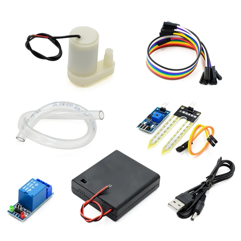 

ABVA-1Set Automatic Irrigation DIY Kit Water Pump Soil Moisture Detection Garden Drip Watering Watering Irrigation System