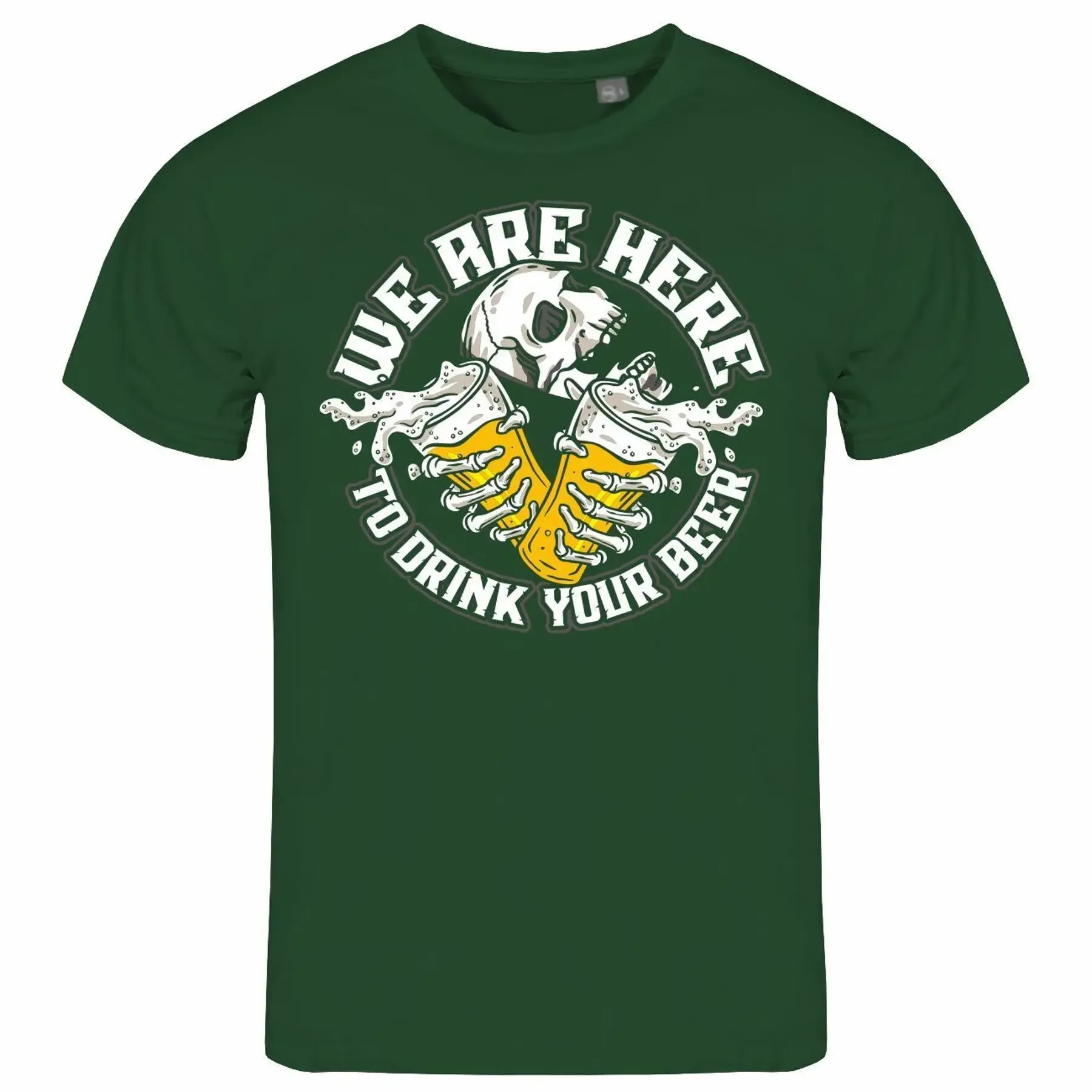 Mens We are here to drink your beer S to XXL Bar Pub Bar Pub Party T Shirt