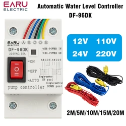 AC DF-96DK Automatic Water Level Controller Switch 20A 220V 110V  Water tank Liquid Level Detection Sensor Water Pump Controller