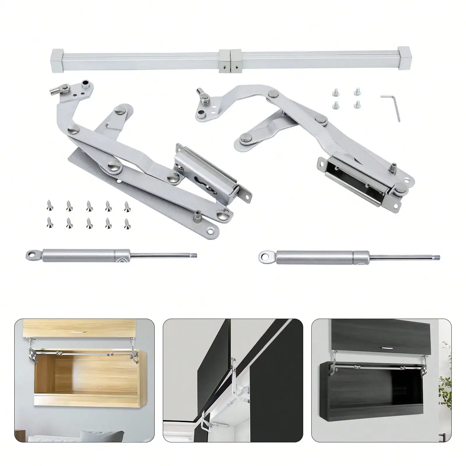 

Cabinet Door Hinges, Folding Lift Up Top Table Vertical Swing Lift Up Stay Pneumatic Arm Kitchen Mechanism Hinges