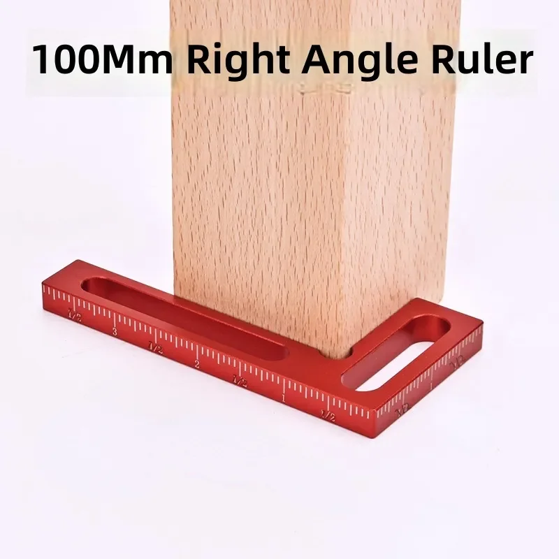 Aluminum Alloy Square Ruler 90 Degree Height Measuring Tool Woodworking Scribing Gauge Precision Carpenter Layout Instrument