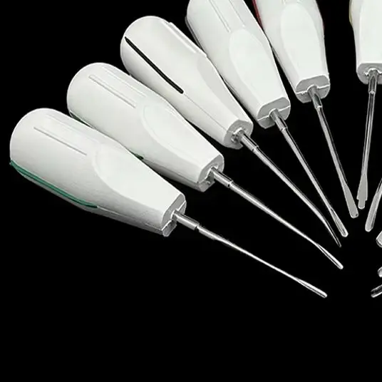 

10Pcs/set Anti-Slip Handle Dental Luxating Lift Curved Root Elevator Dentist Surgical Minimally Invasive Tooth Elevator