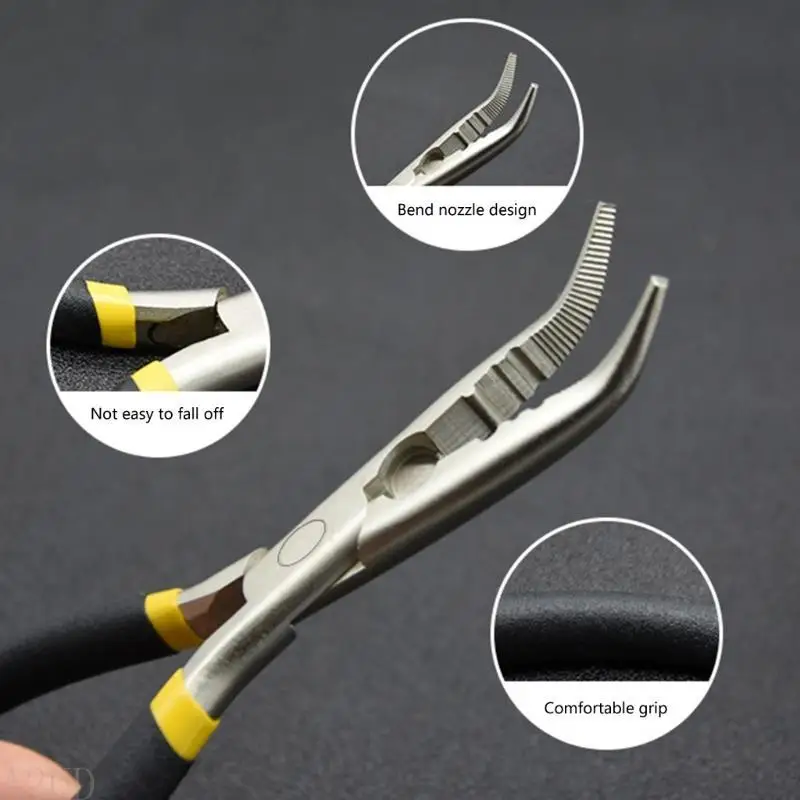 A2UD Fishing Pliers Wire Cutter Saltwater Freshwater Angler Plier Bent/Straight Nose