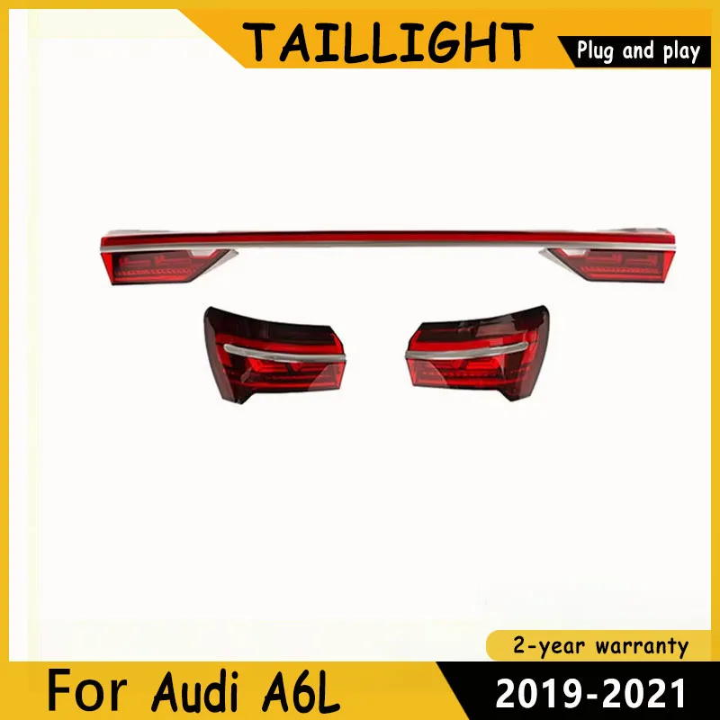 

Задний светодиодный фонарь для Audi A6L (C8) 2019-2021: габаритный огонь, противотуманная фара, стоп-сигнал, указатель поворота, фонарь заднего хода