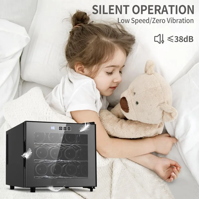 ตู้เย็นตู้แช่ไวน์, อัพเกรดตู้เย็นไวน์ 12 ขวดชิปคู่ขนาดเล็ก, การควบคุมอุณหภูมิตู้แช่ไวน์บนเคาน์เตอร์