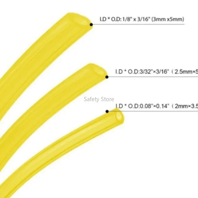 1PC Suitable for various sizes of yellow fuel pipes, lawn mower accessories with 1.2m oil pipe, 4-piece set