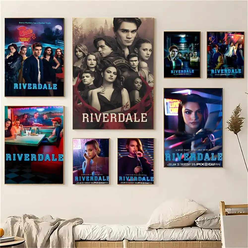 Teen Suspense TV Riverdale Poster Self-adhesive Decal Living Room Bedroom Party Bar Decor Moisture-proof Fade-resistant