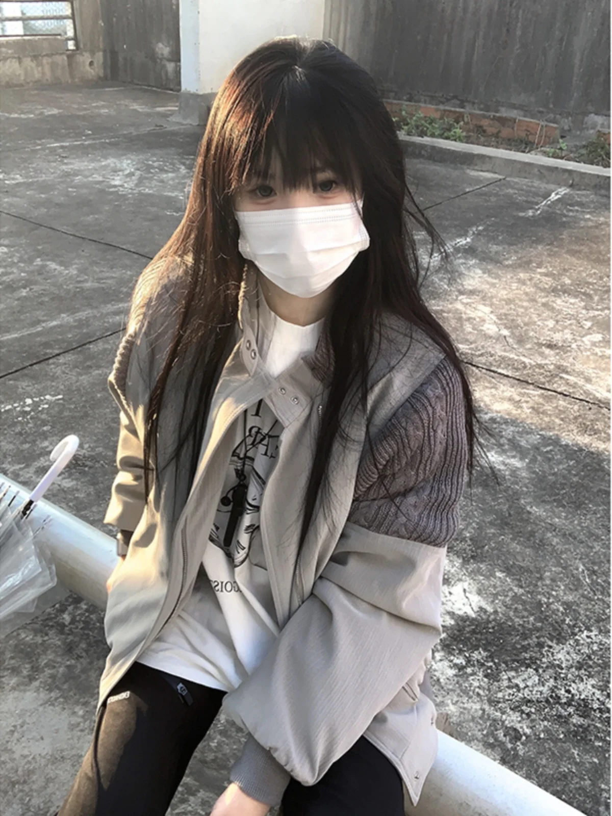 

Мужская вязаная куртка Cleanfit с воротником-стойкой, дизайном с вставками, на молнии, из полиэстера