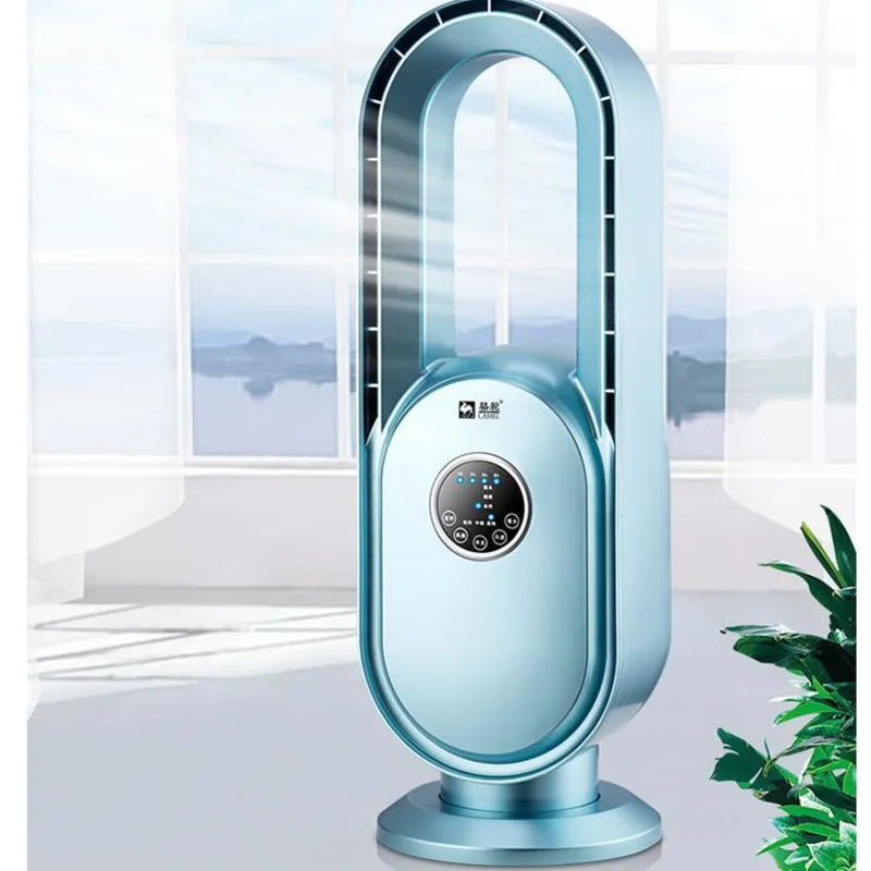 블레이드가없는 팬 플로어 스탠딩 전동 팬 데스크탑 원격 제어 흔들리는 팬 휴대용 에어 컨디셔닝 냉기 팬