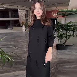 Ramadan Eid Muslim Women Dress Abaya Vestidos Diamonds Jalabiya Islam Arab 2024 Autumn Long Robe Morocco Dubai Abayas Kaftan