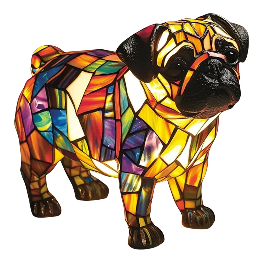 

Лампа для собак, серия для собак, художественный ночник, витраж из смолы, собака, настольный ночник, настольный акцент, винтажный ночник, домашний декор