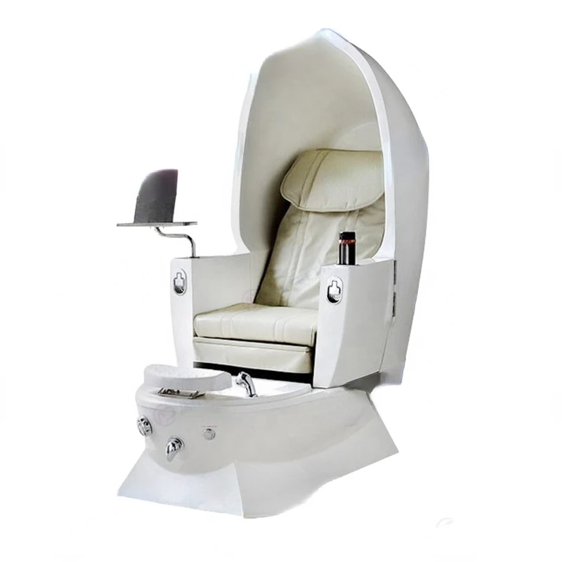 Deluxe Pedicure Spa Chair Reclining 2 Moter Spa Massage Chair Nail Salon Equipment Electric Nail Chair