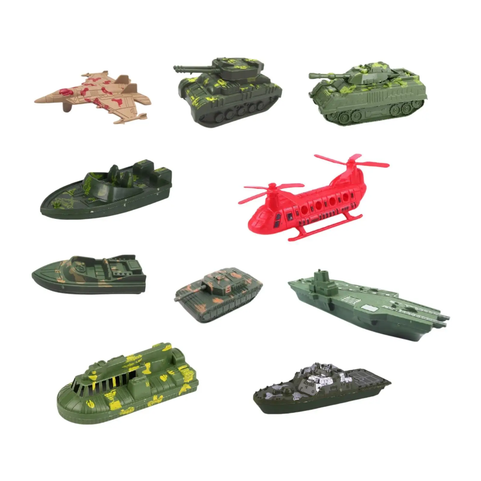 

10Pcs Submarine Toy Model Ship with Small Scale Model Fighter Navy Ship Toy Model Warships Ship Kit for Kid Adults Children