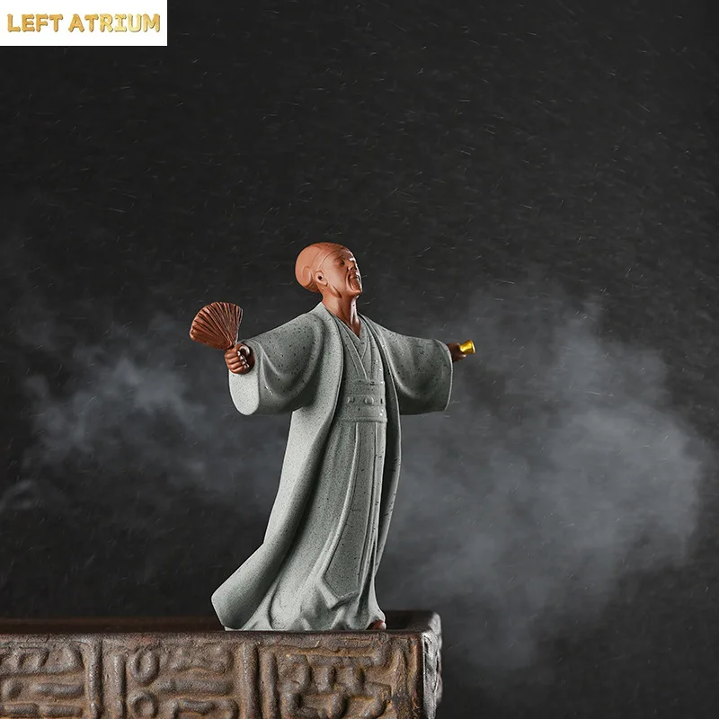 Zhuge Liang-Famous Figure in Chinese Home Furnishing, Kongming Ornaments, Ceramic, Zen, Living Room, porch Decoration
