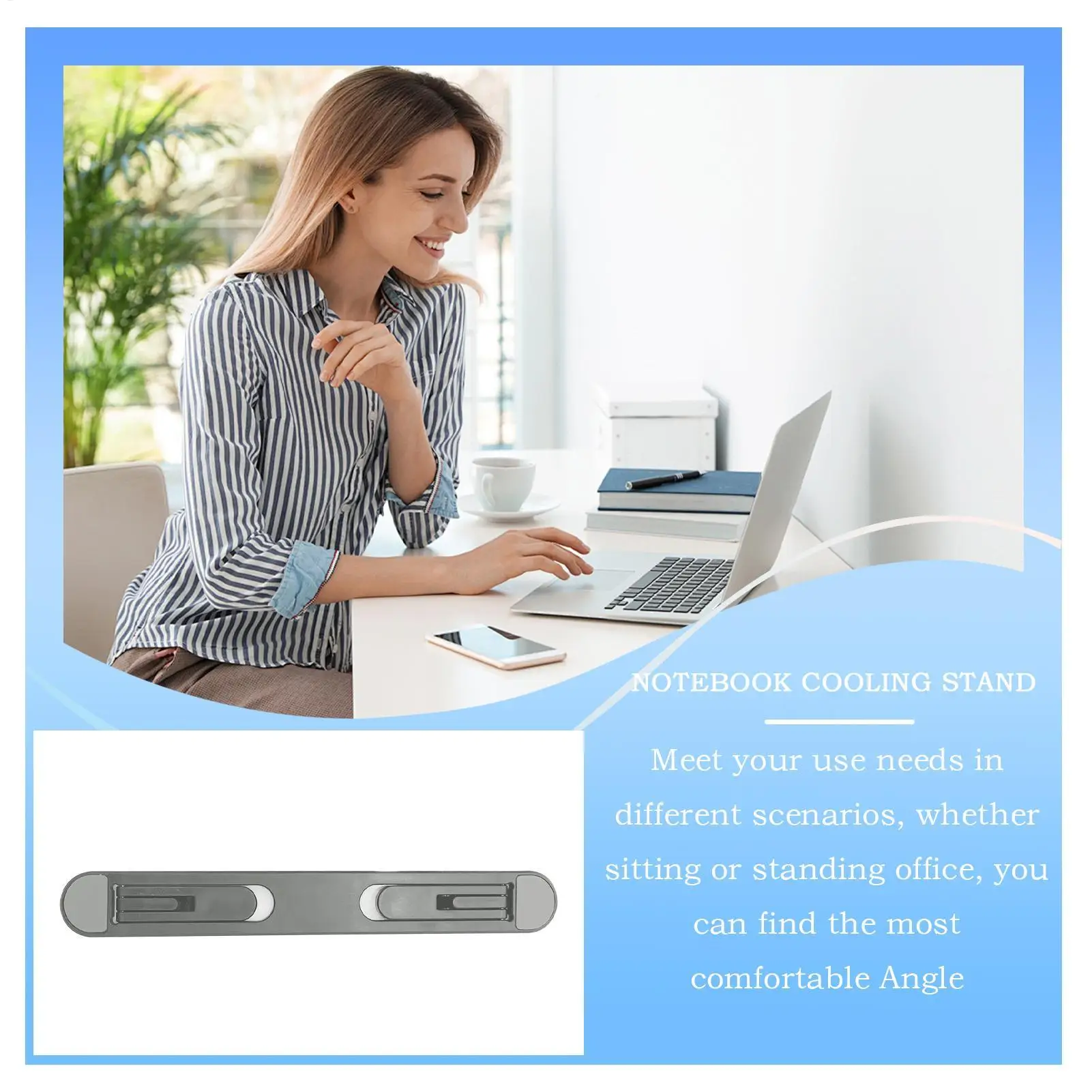 Универсальная подставка для ноутбука, складное крепление для компьютерного стола, 2, регулируемая по высоте подставка для ноутбука, невидимая настольная подставка для монитора